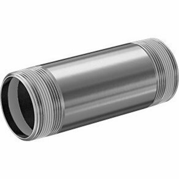 Bsc Preferred Standard-Wall 316/316L Stainless Steel Pipe Nipple with Sealant Threaded on Both Ends 2 NPT 6 Long 1443N221